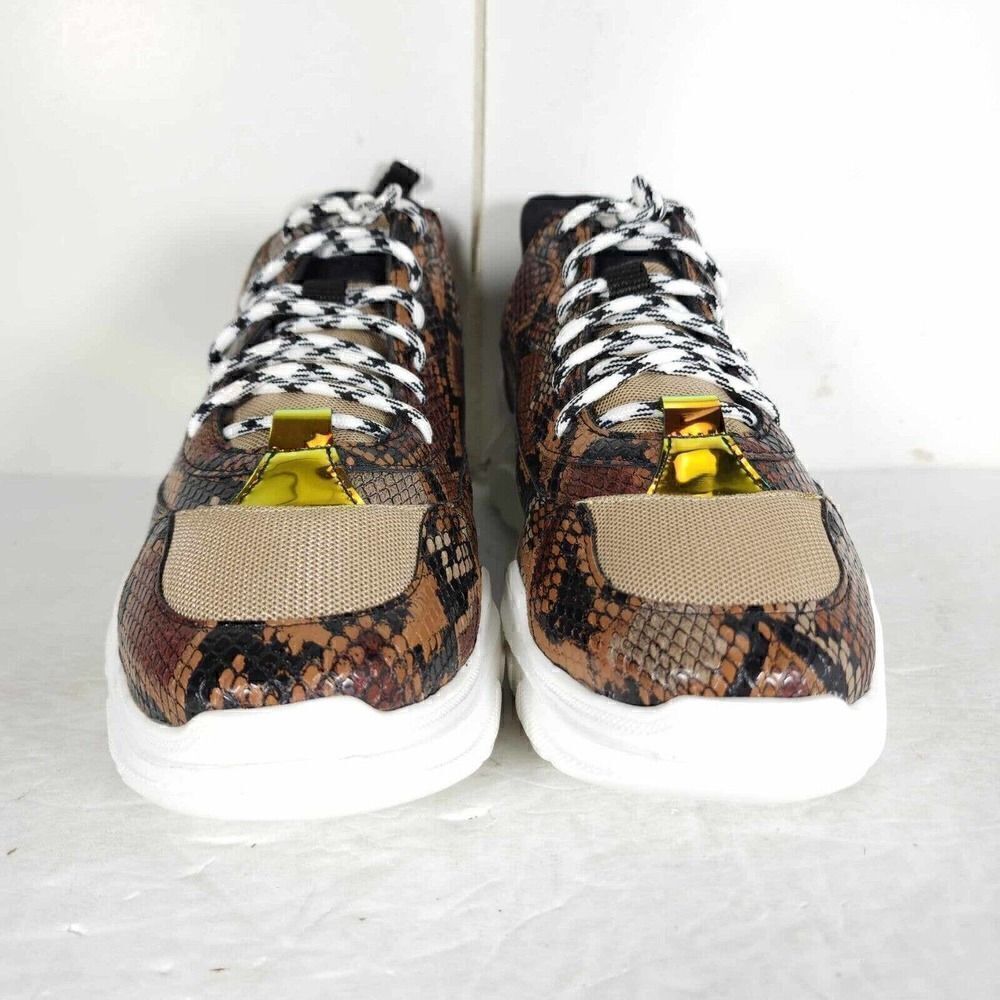 John Geiger Men's 003 US 7 Brown Python Law Top Casual Fashion Sneakers Shoes - Picture 4 of 12
